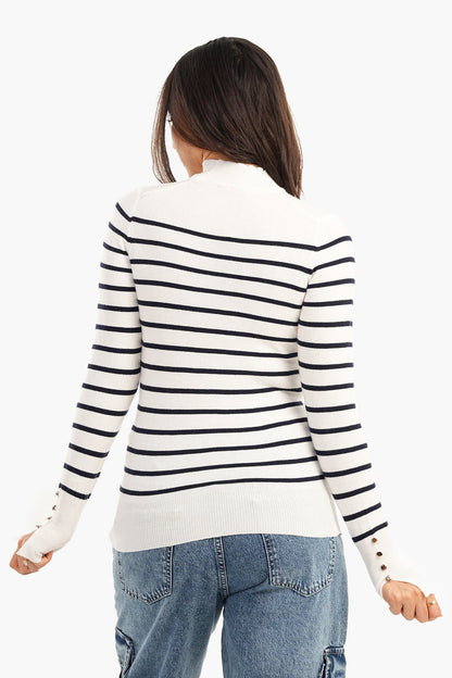 Pullover with Horizontal Stripes