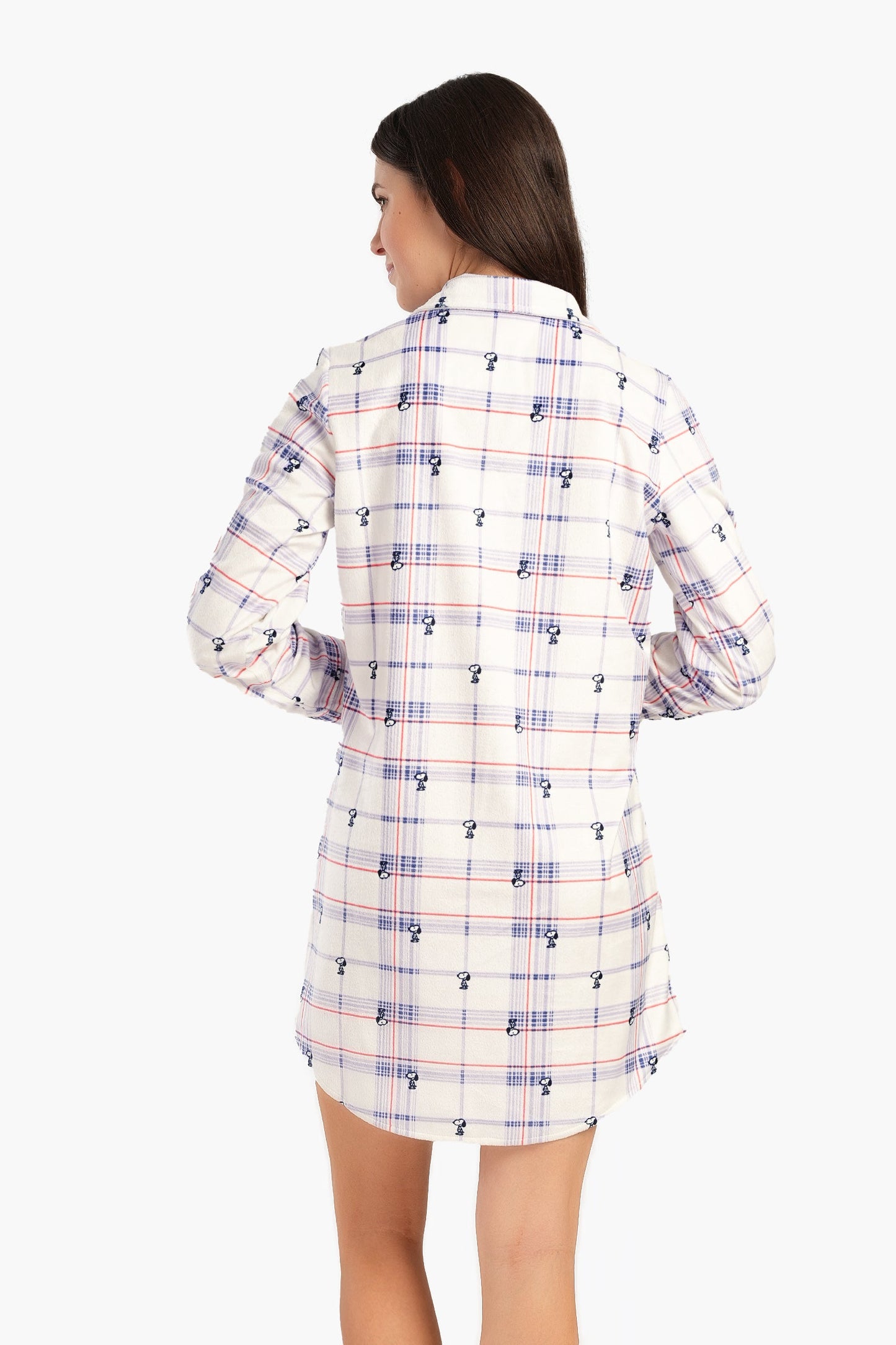 Checkered Snoopy Night Shirt