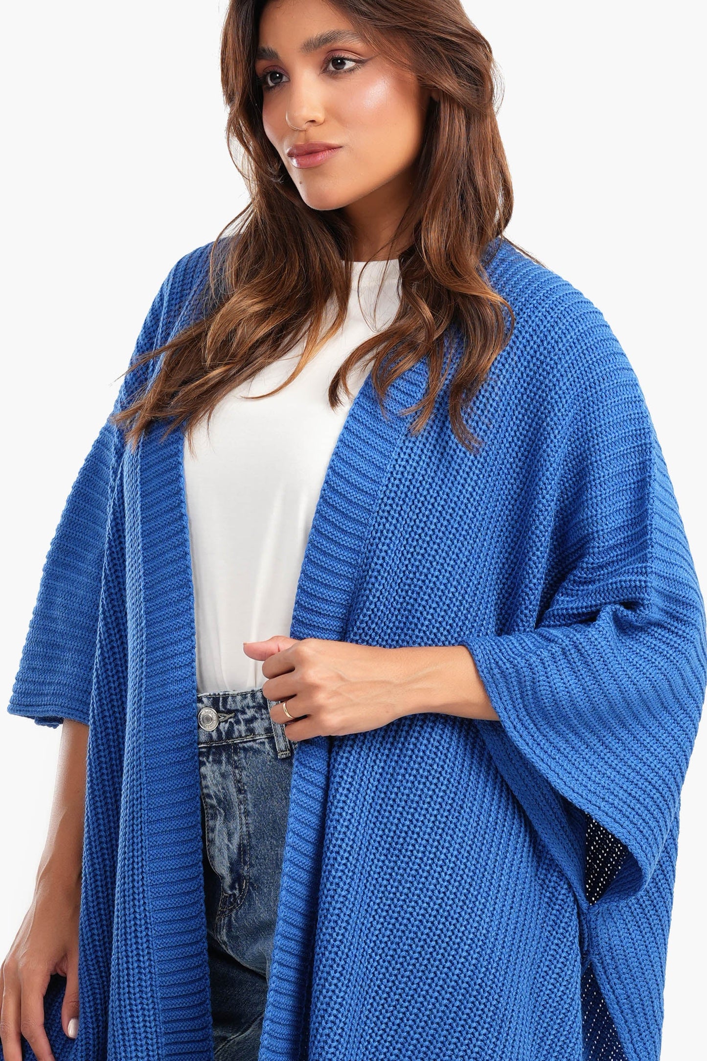 Asymmetrical One Size Poncho