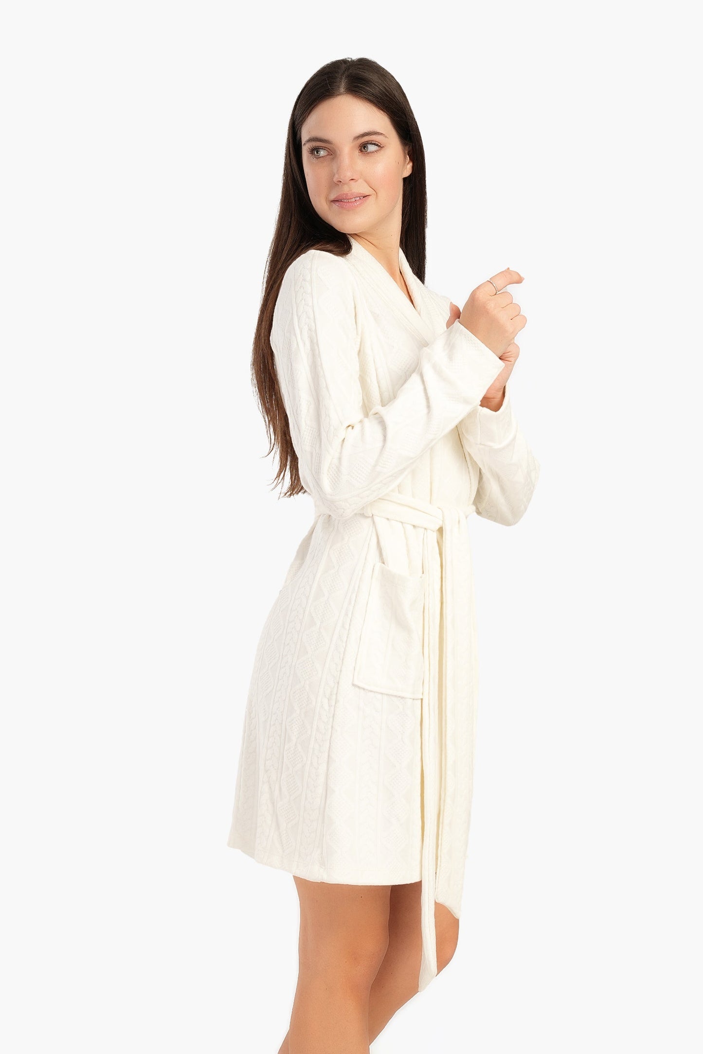 Jacquard Knitted Robe