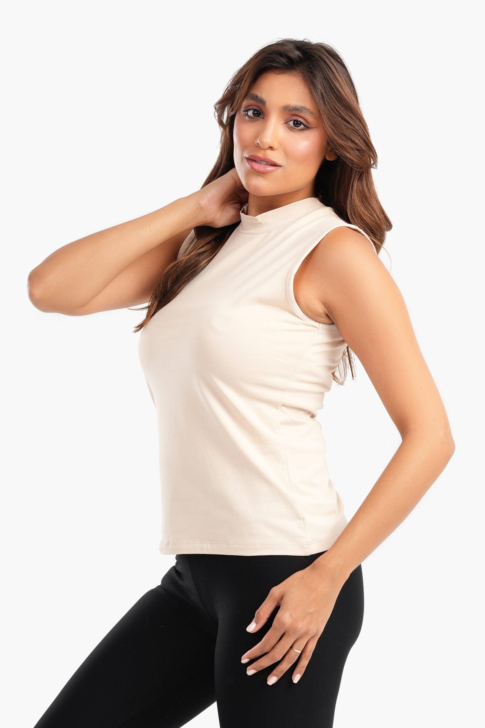 High Neck Slim Fit Top - Carina - ÙƒØ§Ø±ÙŠÙ†Ø§