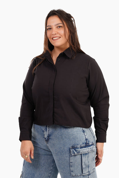 Poplin Cropped Shirt