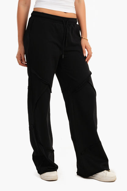 Black Piping Lounge Pants