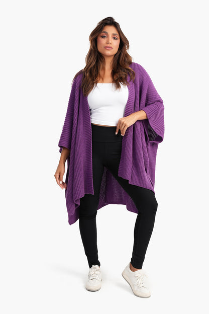 Asymmetrical One Size Poncho