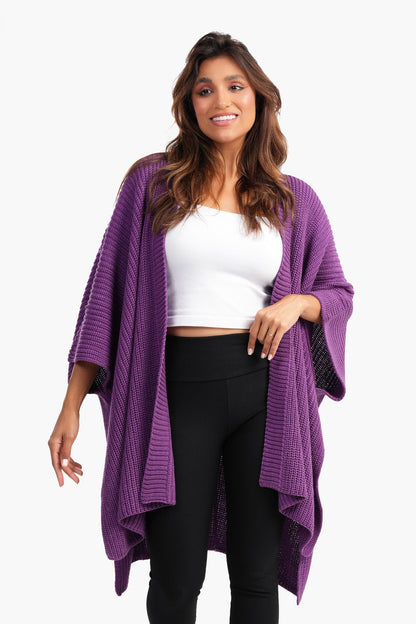 Asymmetrical One Size Poncho