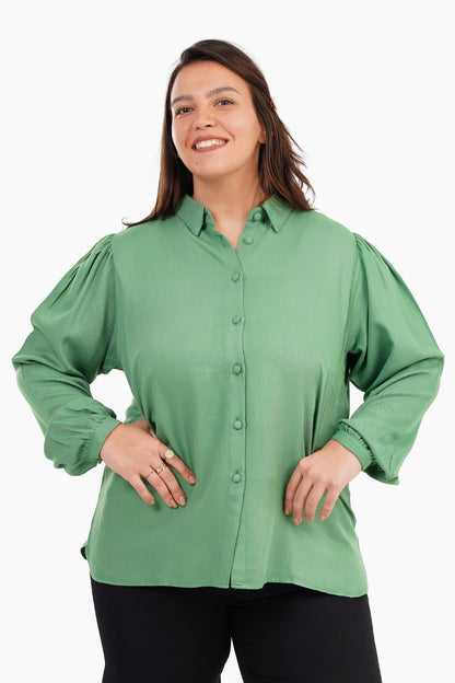 Long Puffy Sleeves Blouse