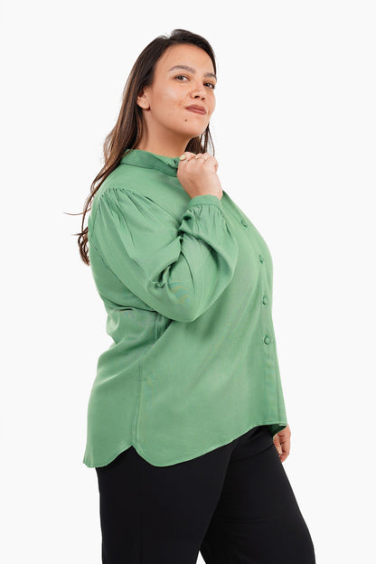 Long Puffy Sleeves Blouse