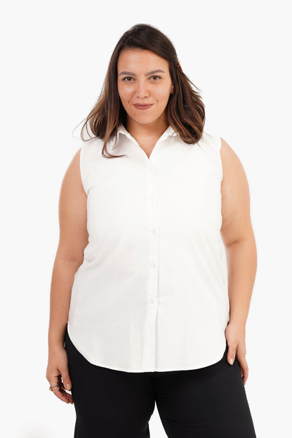 Poplin Sleeveless Shirt