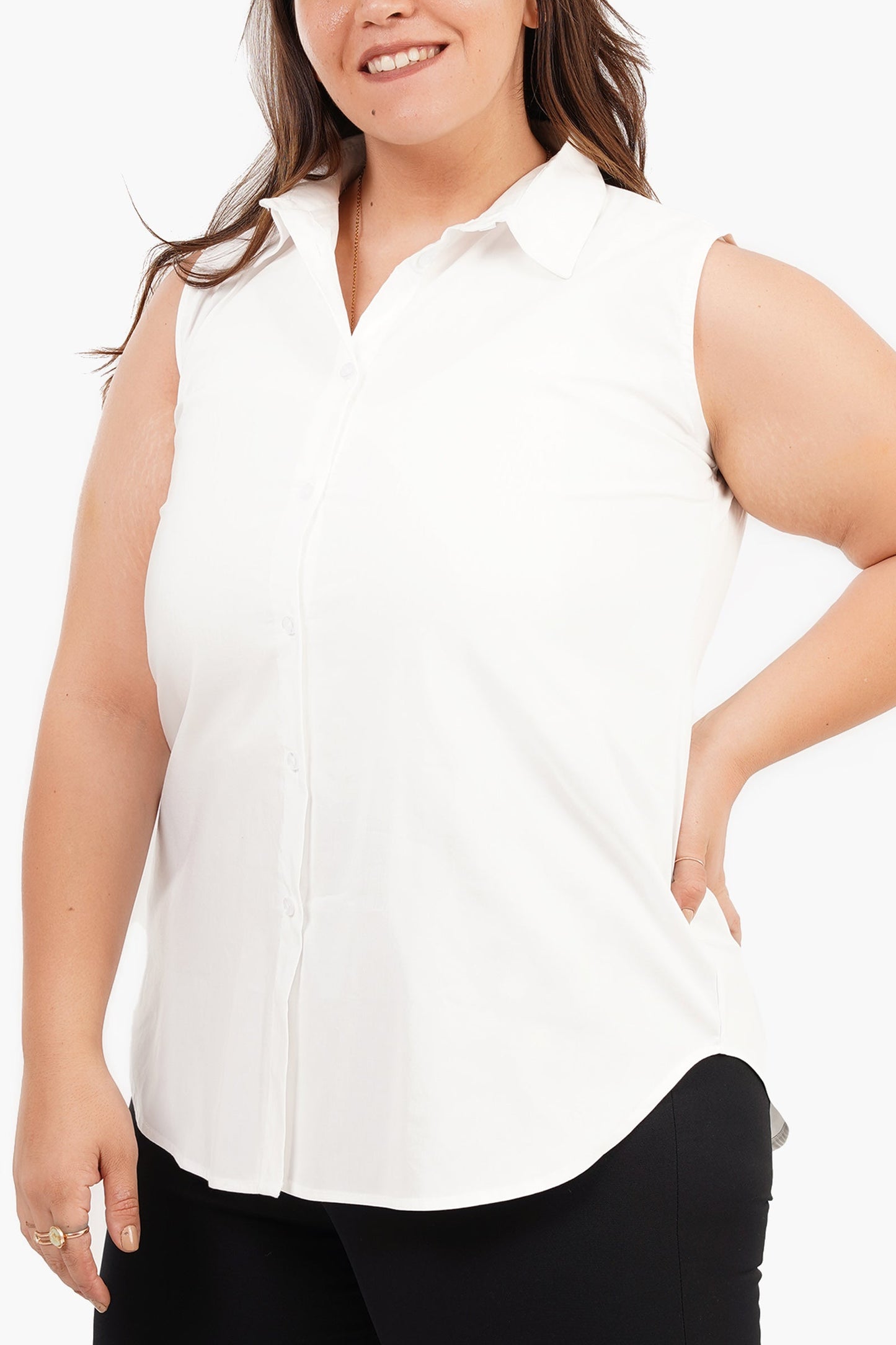 Poplin Sleeveless Shirt