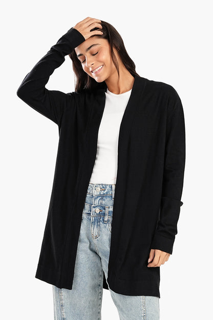 Drop Shoulder Trico Cardigan