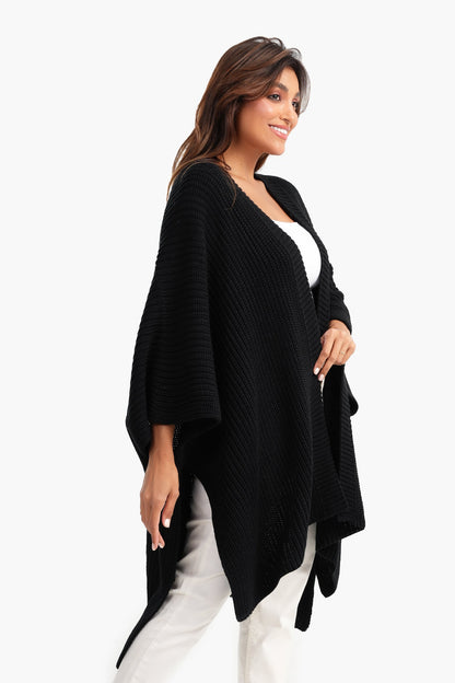 Asymmetrical One Size Poncho