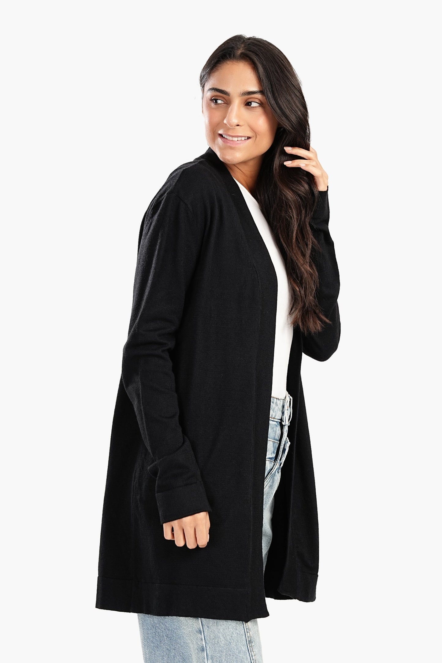 Drop Shoulder Trico Cardigan