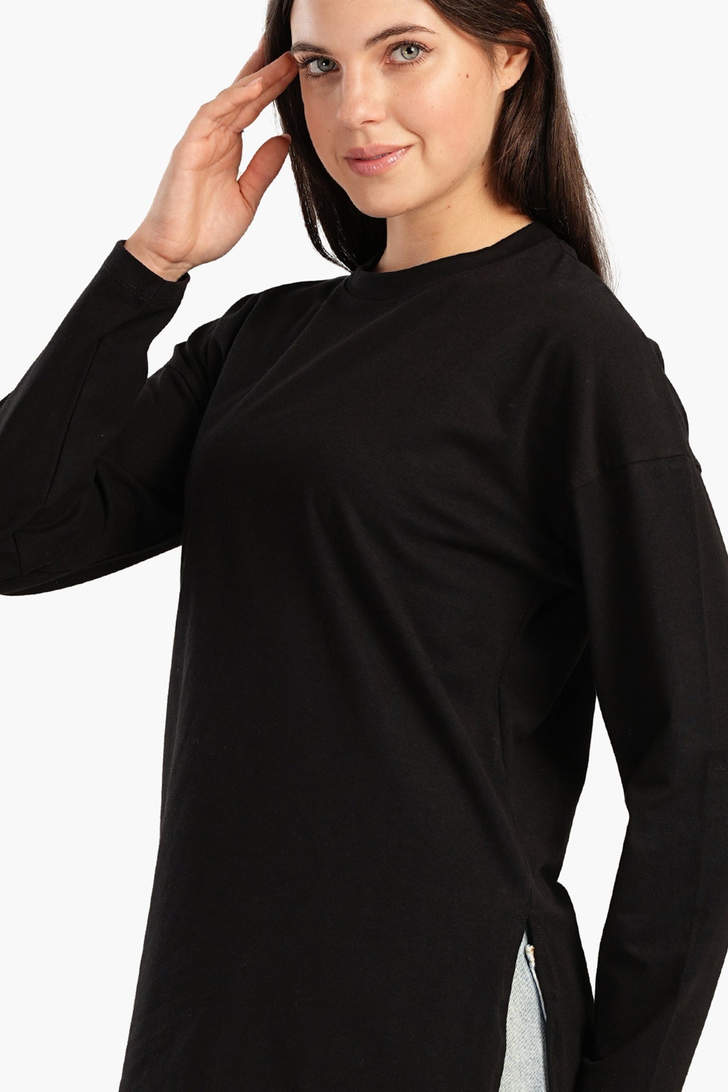 Dropped Shoulder Plain T-shirt