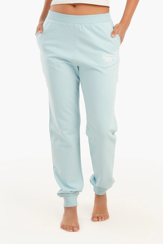 French Terry Solid Pajama Pants – Light Blue