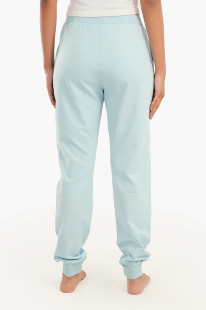 French Terry Solid Pajama Pants – Light Blue