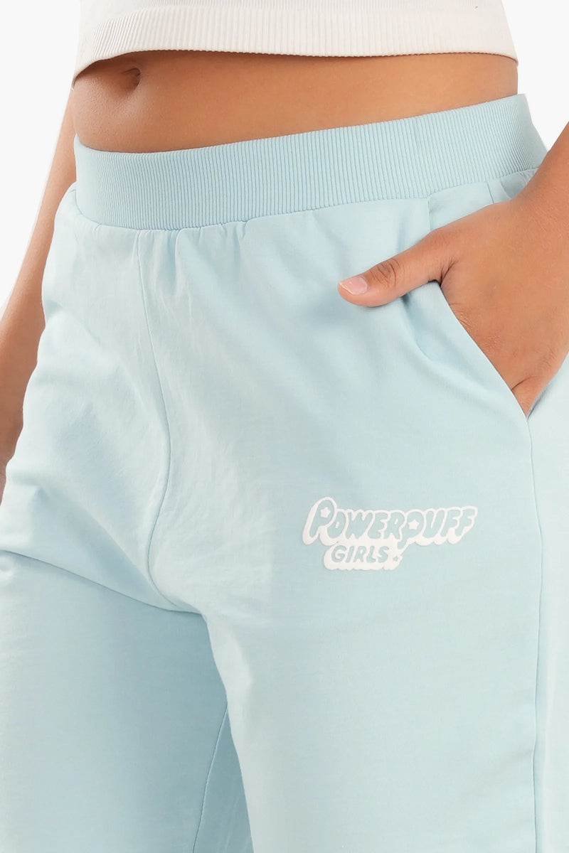 French Terry Solid Pajama Pants – Light Blue