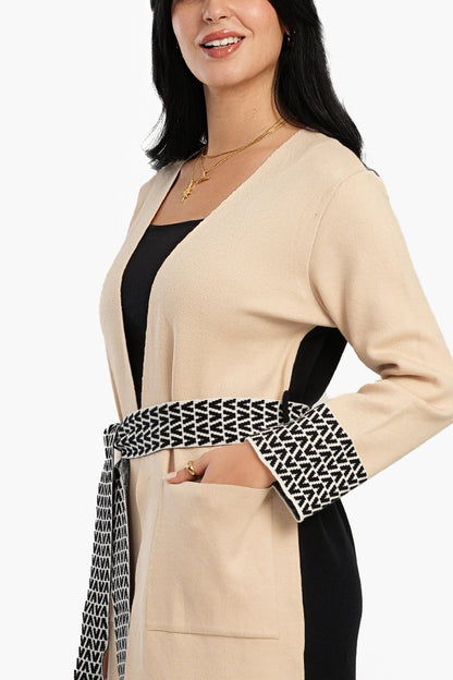 Color Block Trico Cardigan