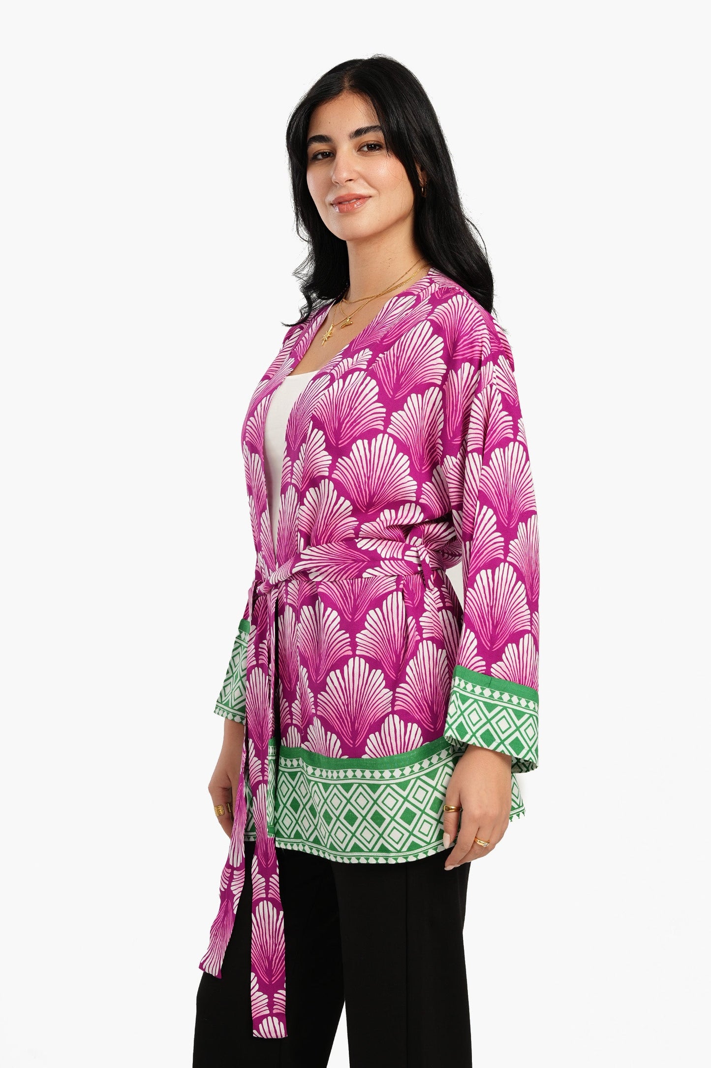 Shell Printed Kimono