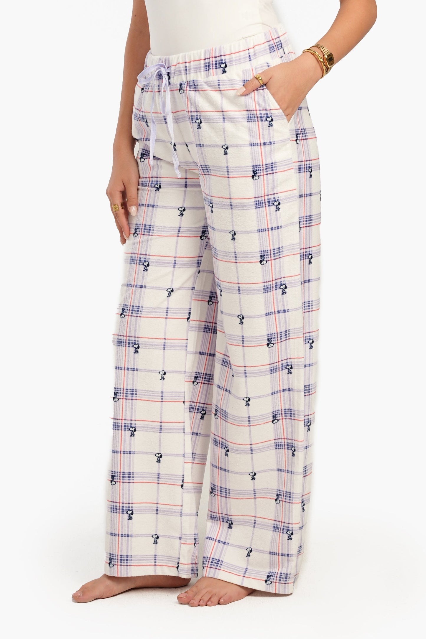 Snoopy Checkered Pyjama Pants