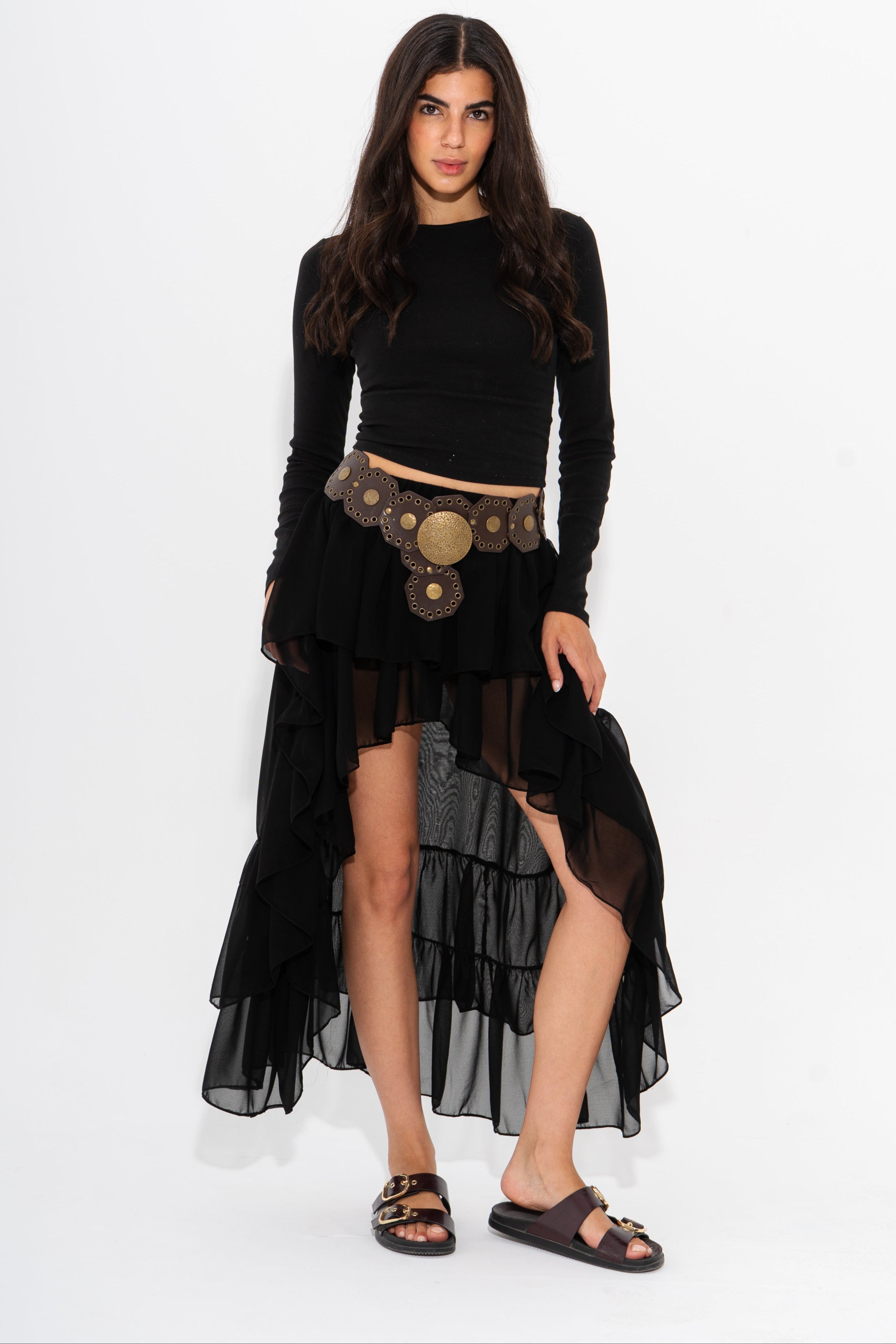 Chiffon Tango Skirt - Black
