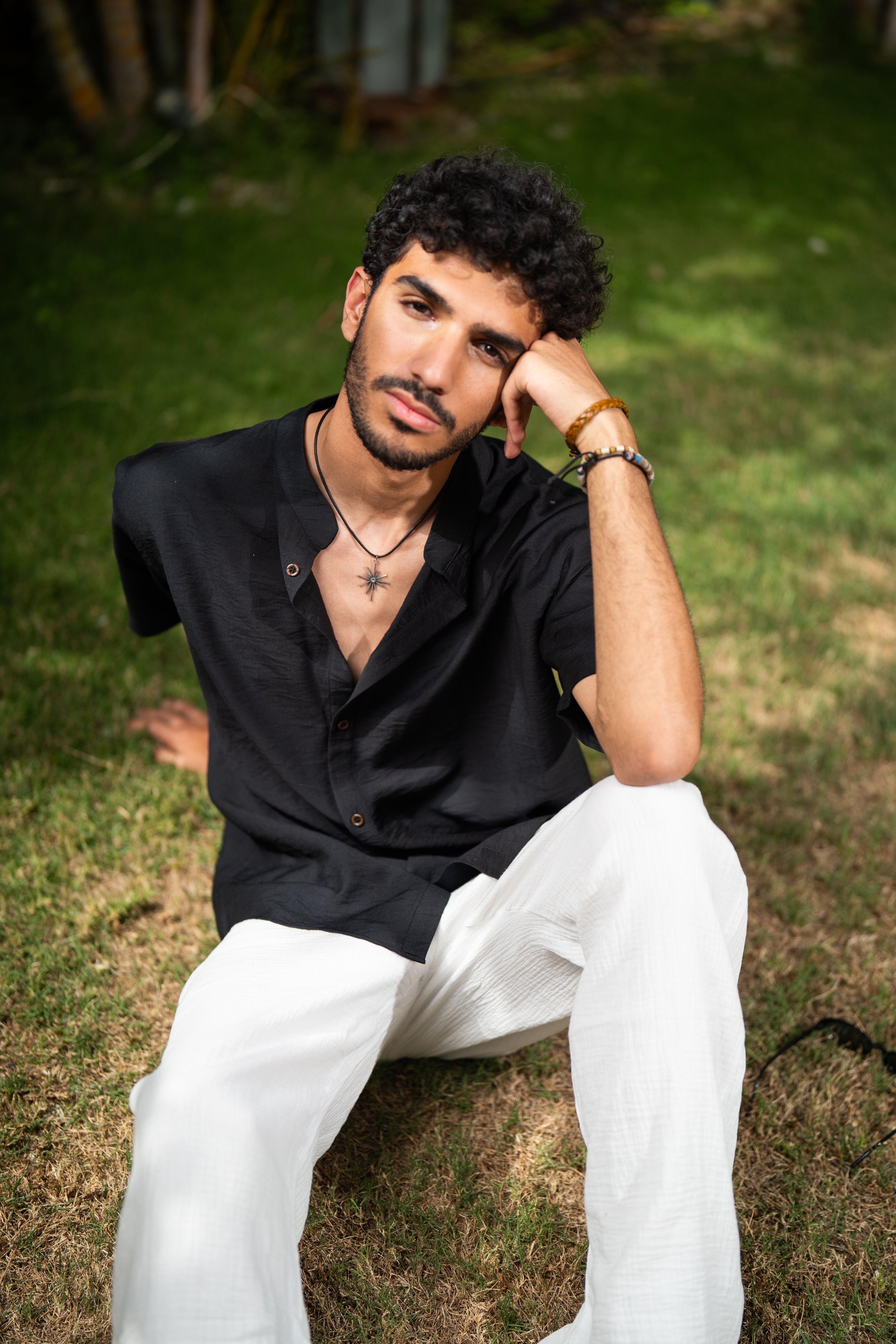 Oversized Short Sleeve Linen Shirt