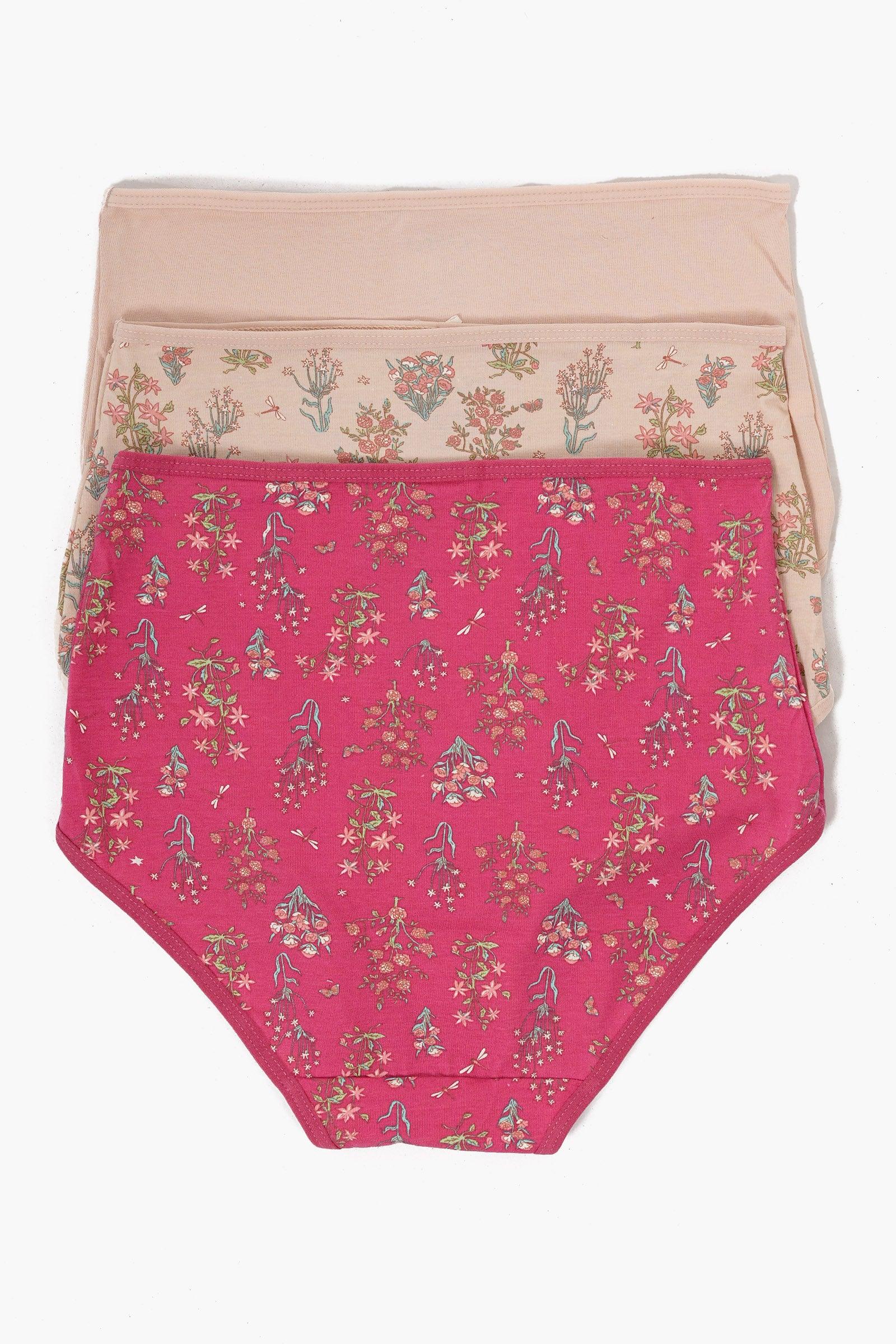 Pack of 3 Colored Full Brief Panties - Carina - ÙƒØ§Ø±ÙŠÙ†Ø§