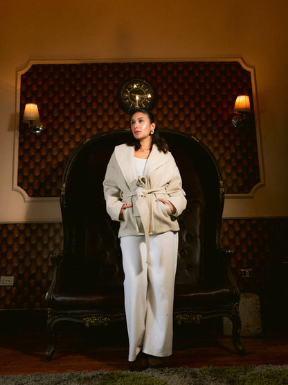 Wool Belted Jacket – Café