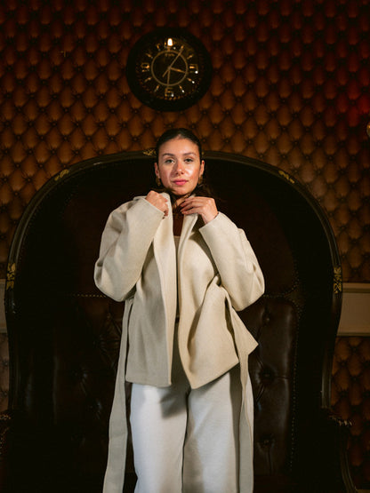 Wool Belted Jacket – Café