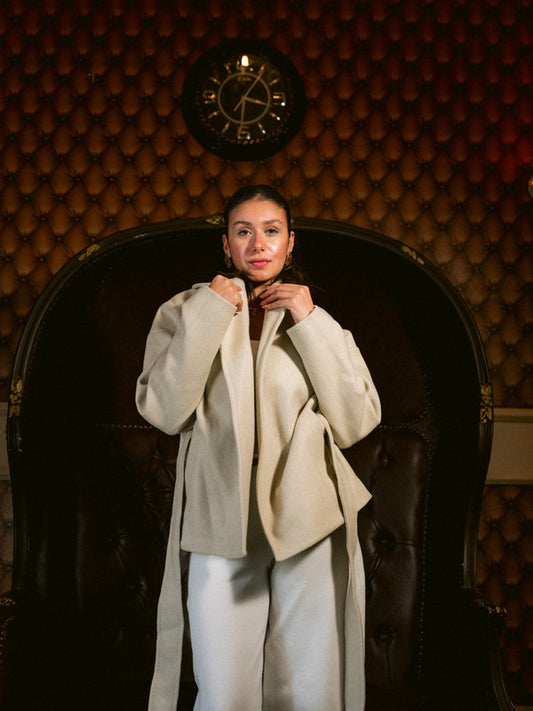 Wool Belted Jacket – Café