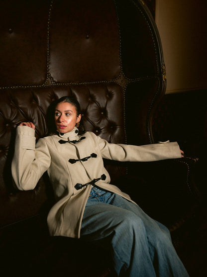 Wool Toggle Jacket – Light Grey