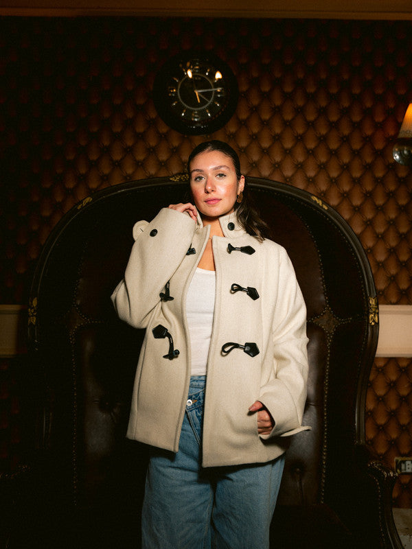 Wool Toggle Jacket – Light Grey