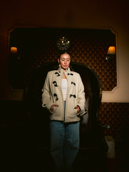 Wool Toggle Jacket – Light Grey