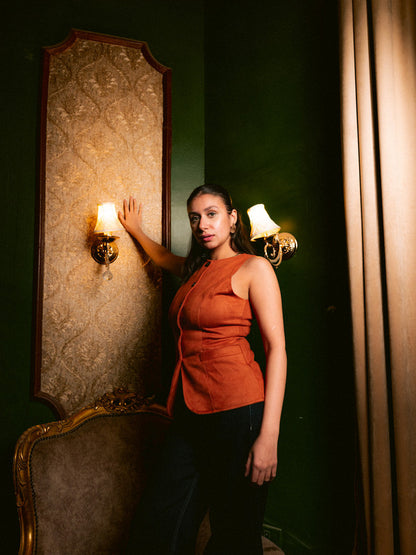 Suede Solid Button Vest – Havan