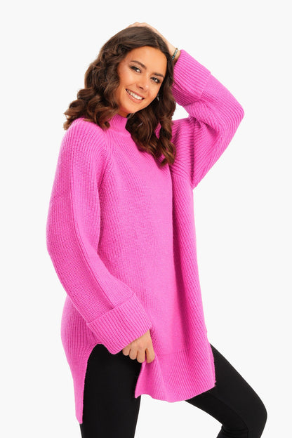 Relaxed Pullover with Folded Cuffs