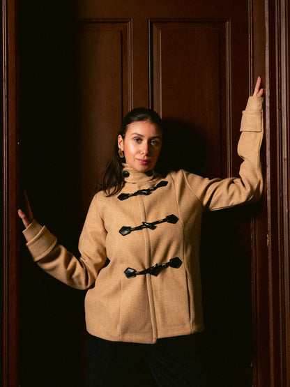 Wool Toggle Jacket – Café