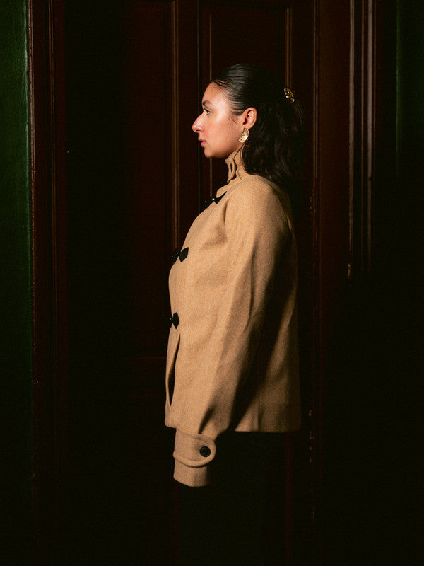 Wool Toggle Jacket – Café