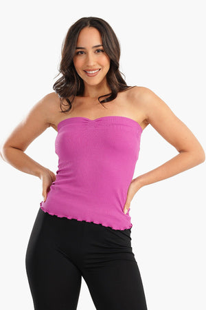 Strapless Ribbed Top - Carina - ÙƒØ§Ø±ÙŠÙ†Ø§
