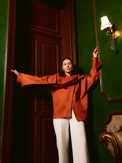 Suede Solid Poncho – Havan