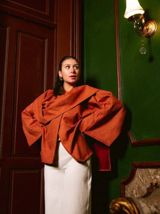 Suede Solid Poncho – Havan