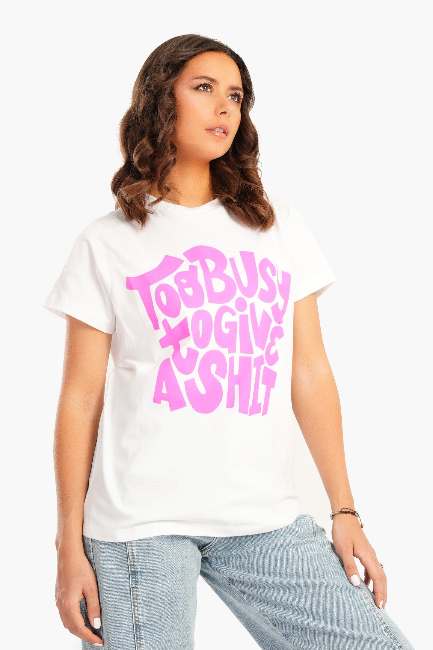 Cotton T-Shirt with Pink Print