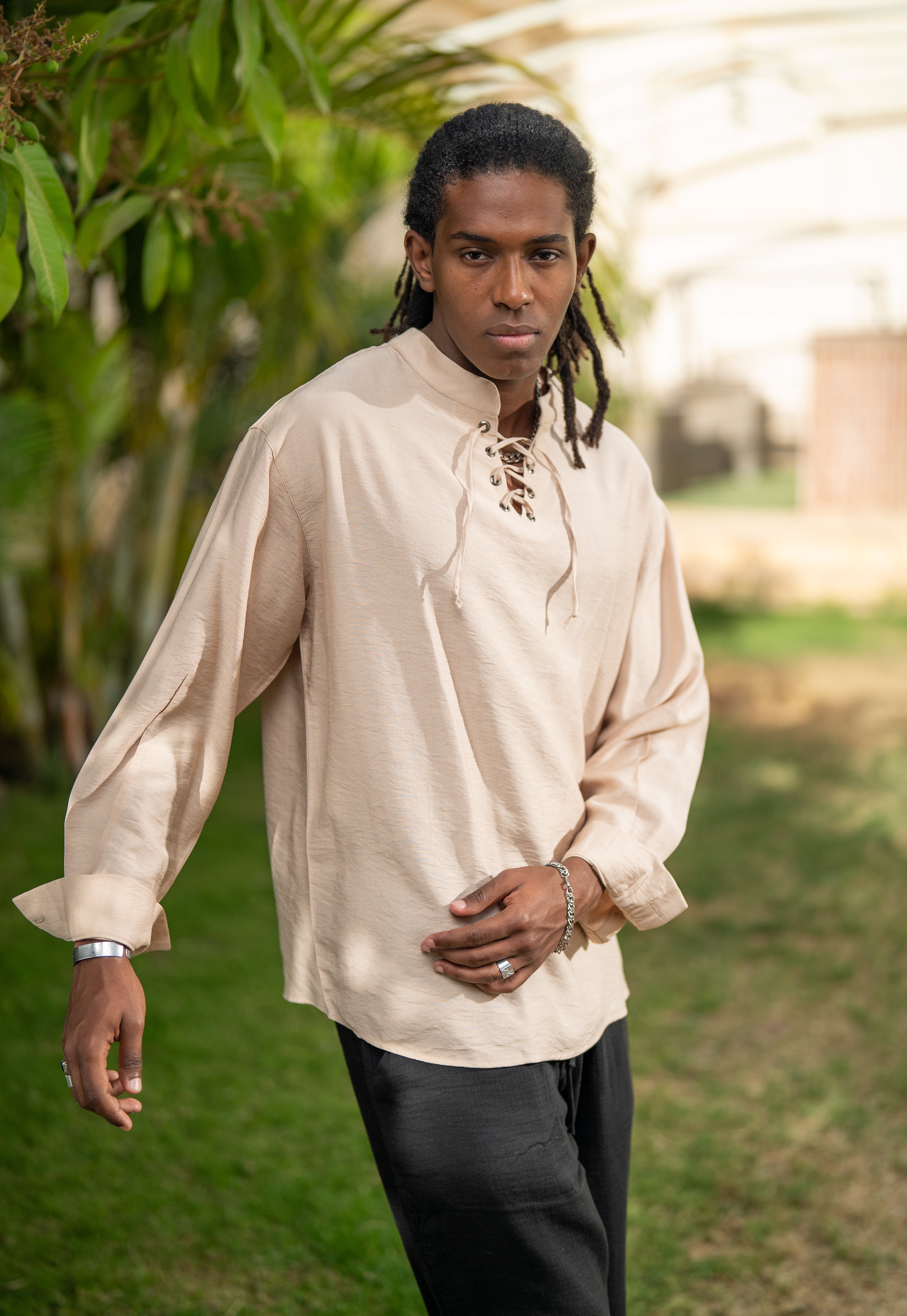 Oversized Long Sleeve Linen Shirt