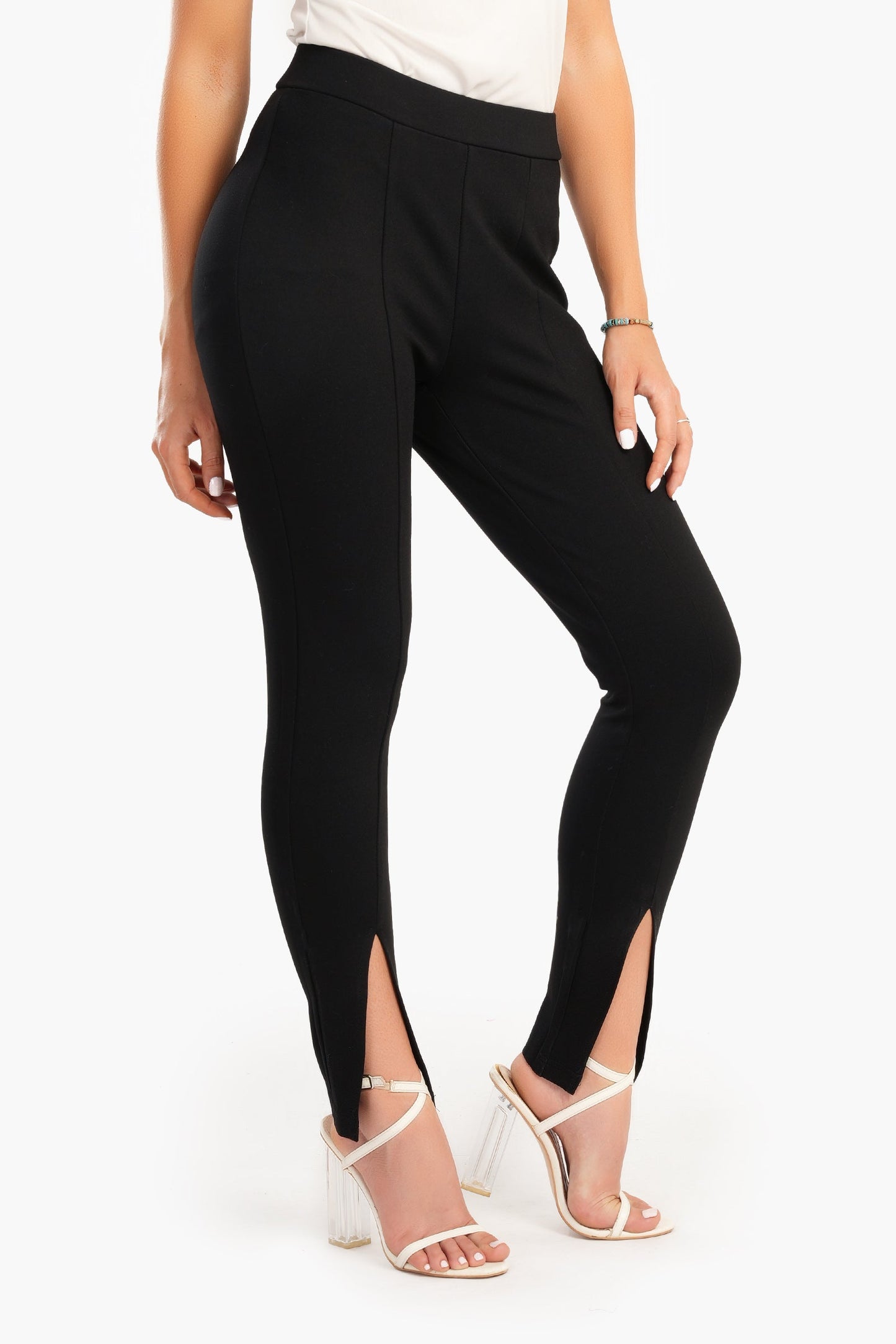 Piping Leggings with Slits