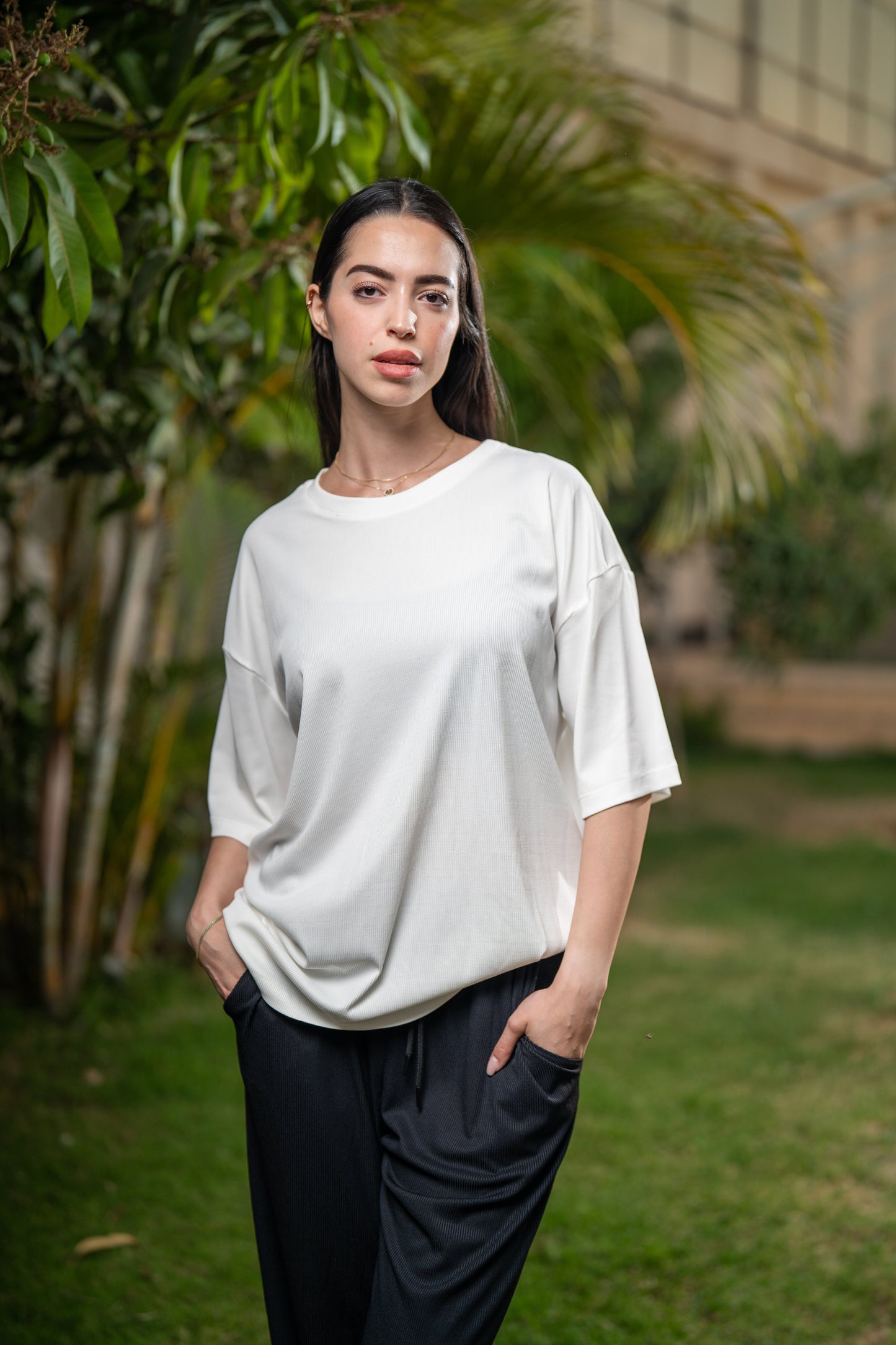 Oversized Pleated T-Shirt