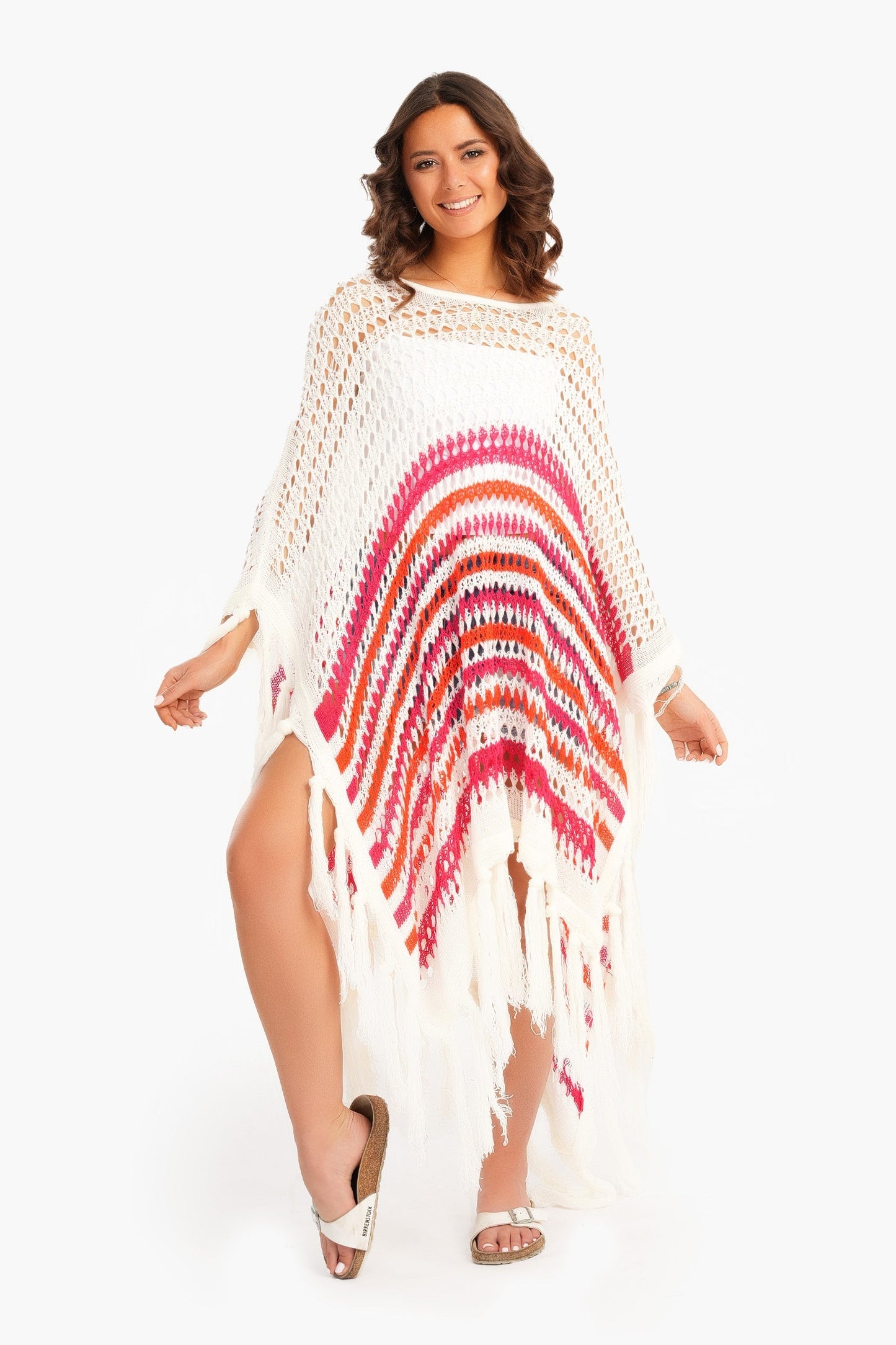 Trico Poncho with Fringes