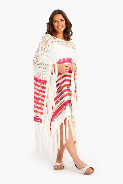 Trico Poncho with Fringes