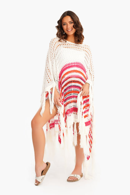 Trico Poncho with Fringes