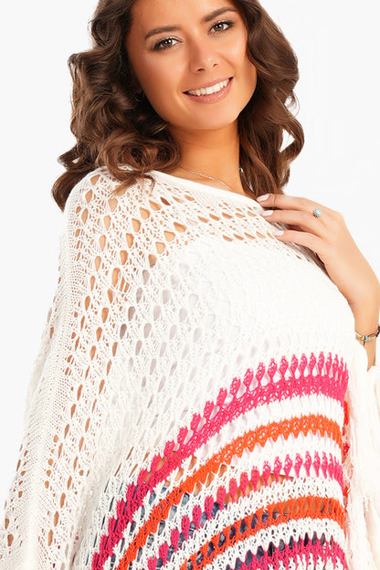 Trico Poncho with Fringes