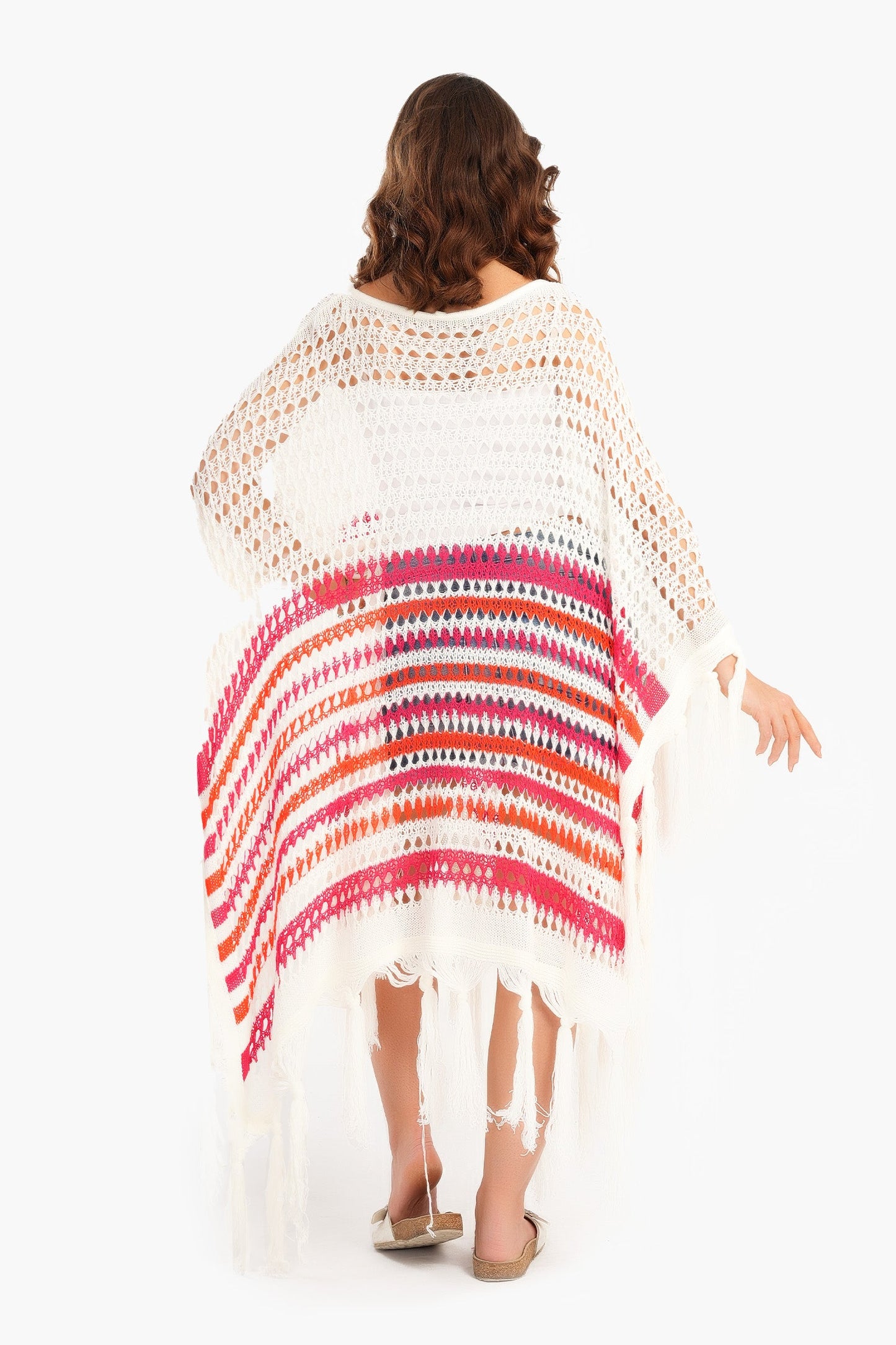 Trico Poncho with Fringes