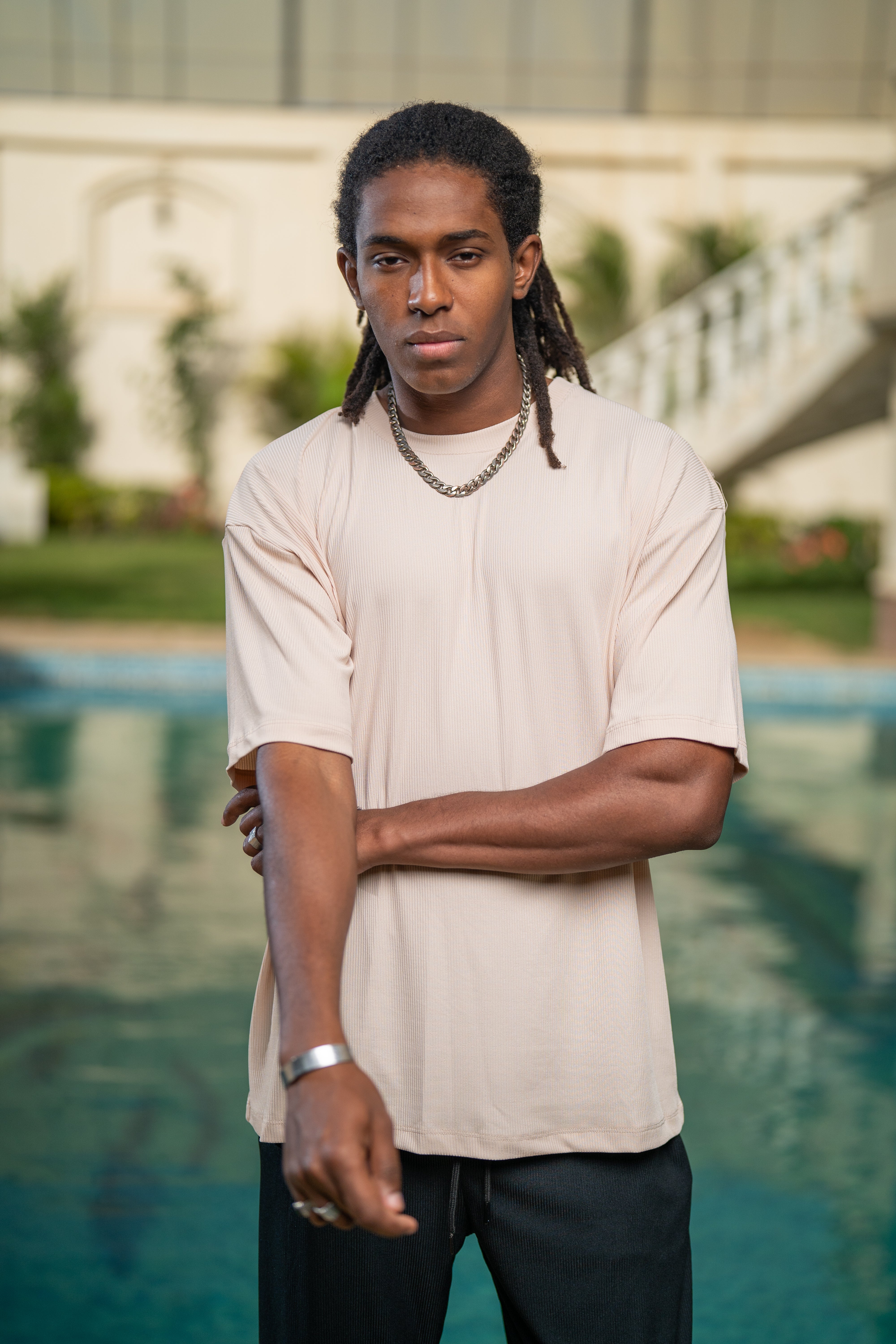 Oversized Pleated T-Shirt