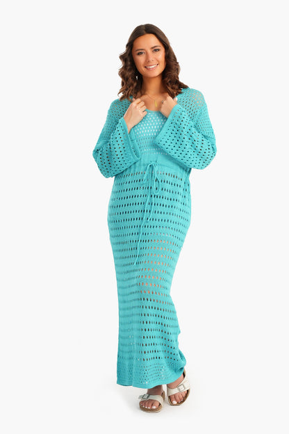 Trico Fishnet Maxi Dress